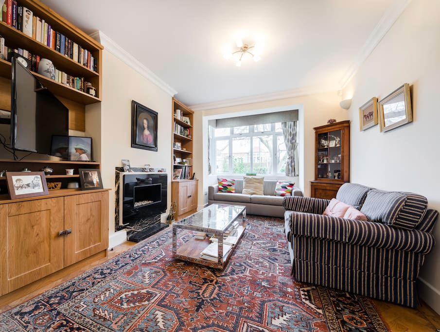 The lounge and TV room. One of the settees converts to a double bed.
