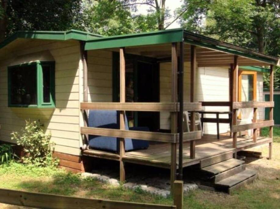 De veranda van het vakantiehuisje