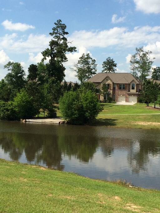 Just in front Lake entrance