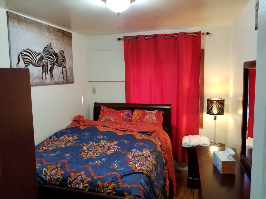 First Queen Size Bedroom: Left side