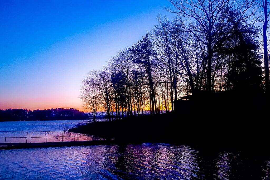 Beautiful sunrise from dock