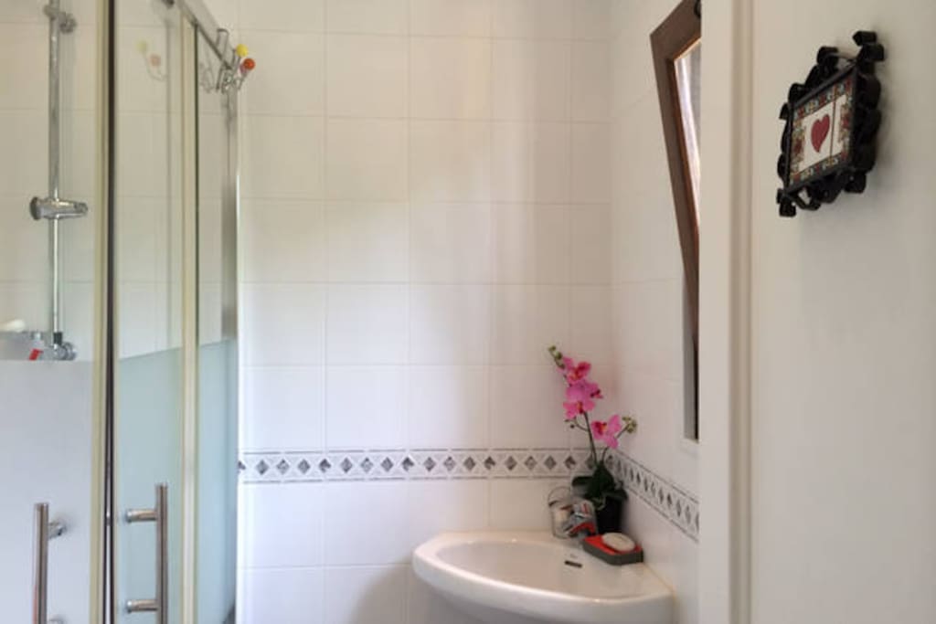 Private bathroom accessed from the room