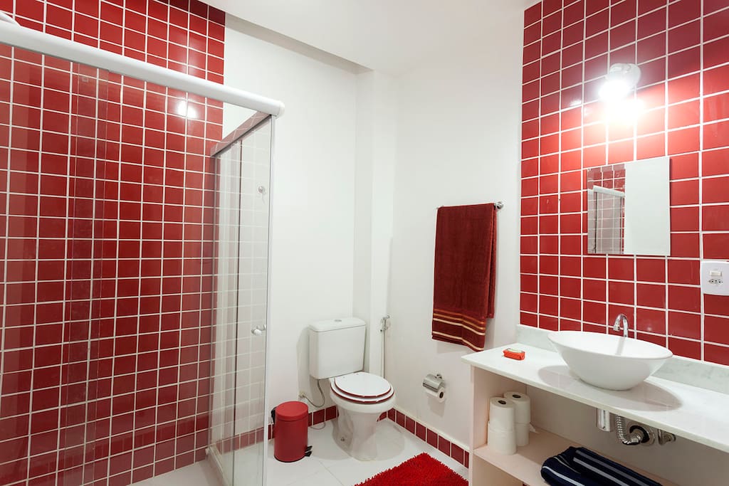 An equipped bathroom