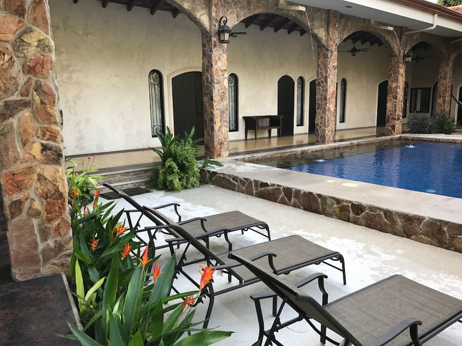 View of pool deck.