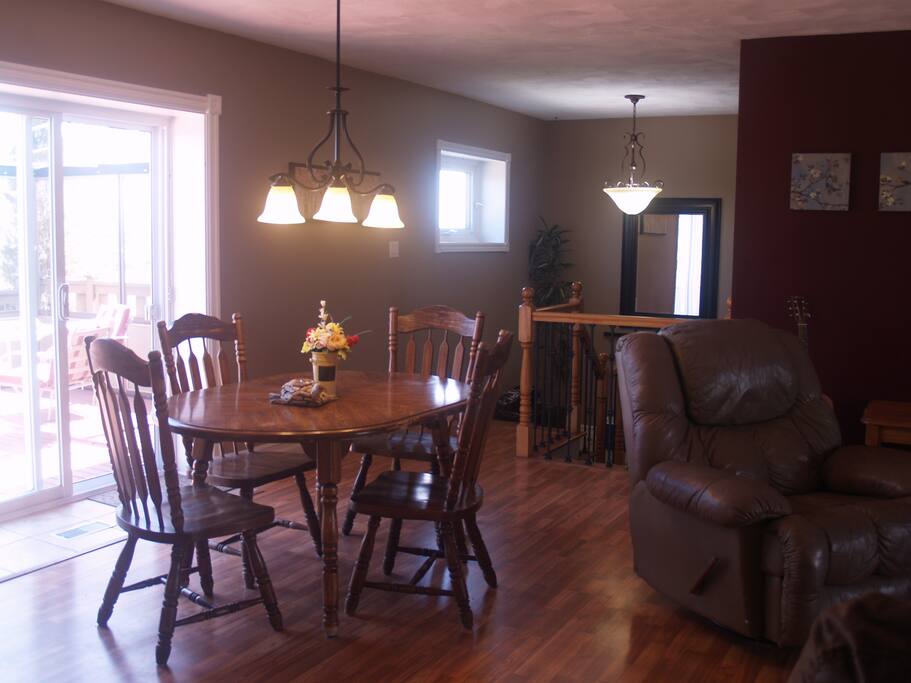 Open concept-patio door onto screen porch