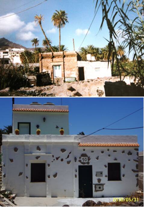 Este es el antes y después de la vivienda.