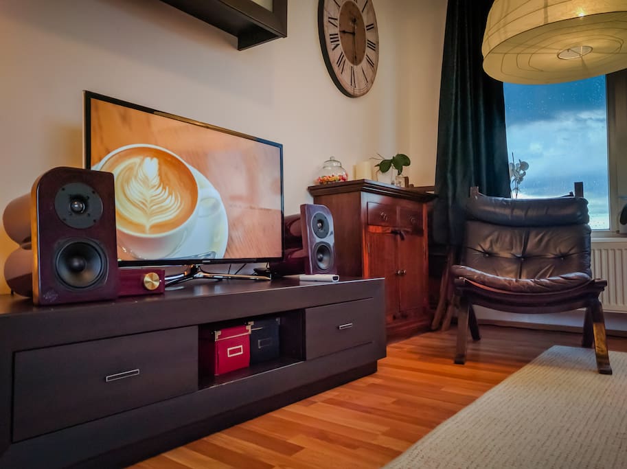 Great entertainment system, with HiFi Audio, iPad Controll, YouTube, Netflix, etc..