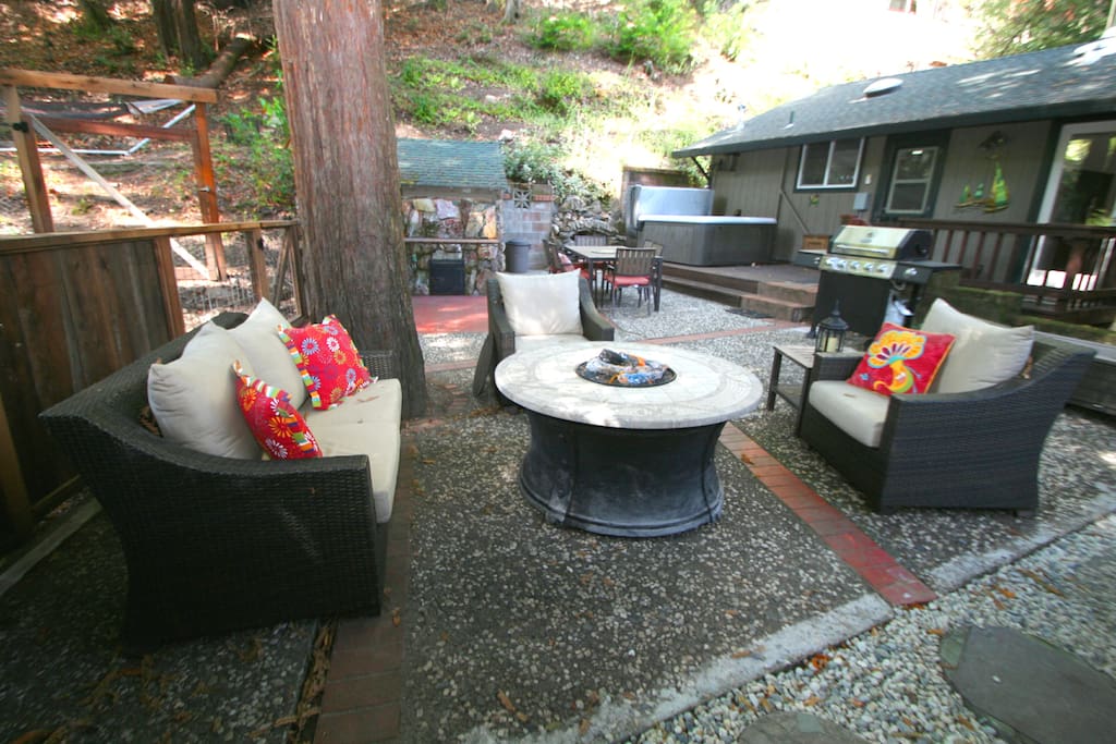 Gad fire table for cozy nights!