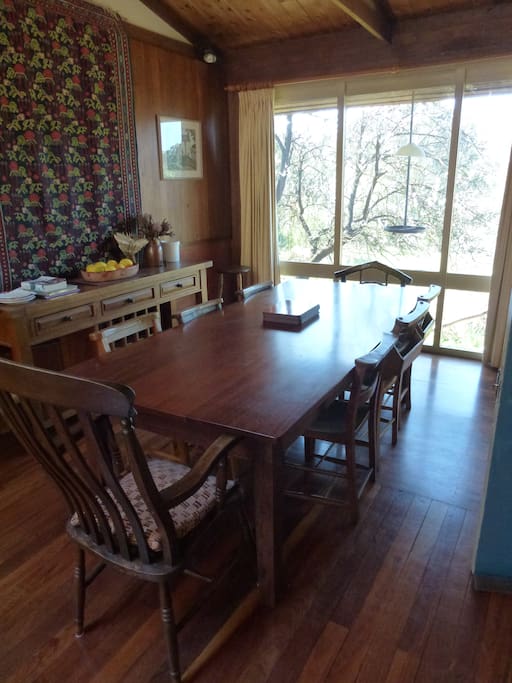 Long jarrah table seats 8
