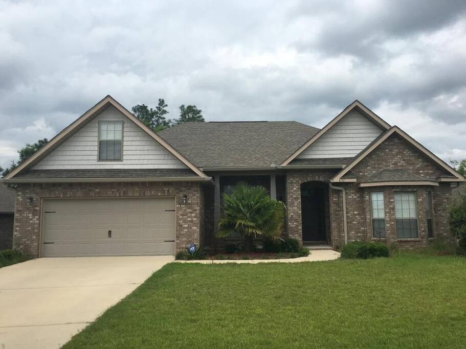 Corner lot with extra privacy for this neighborhood. No car lights to worry about.