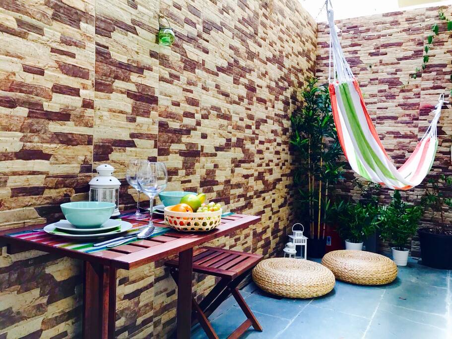 Yep, a patio in Lisbon city heart center! Pure luxury!
