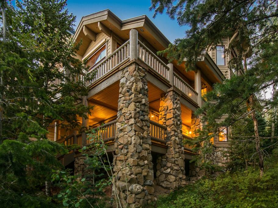 Back decks at sunset