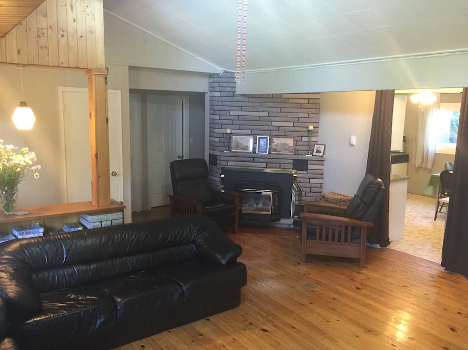 Relax by the gas fireplace