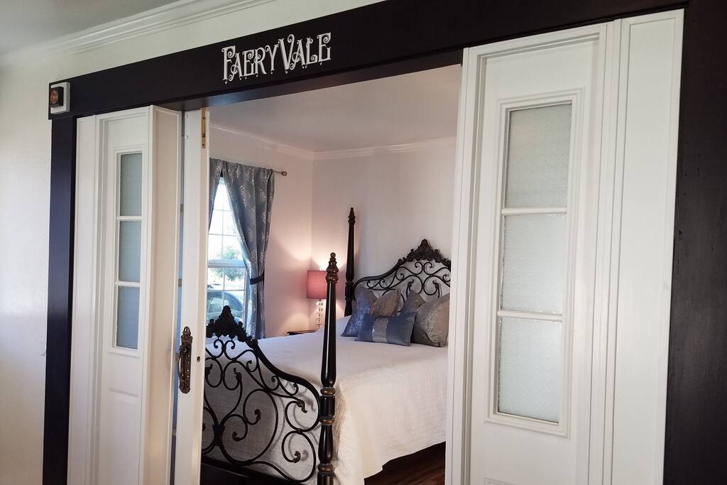 Imagine waking in your fantasy faery tale bedroom in the heart of Mount Shasta! Close the sliding French doors and head off to dreamland in your new, queen sized memory foam mattress with pillow top...ahhhhh!