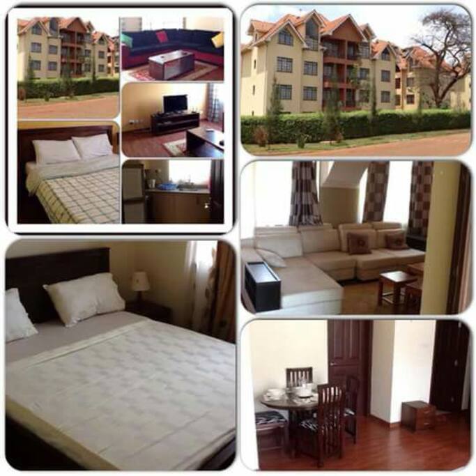 Picture collage of the apartment