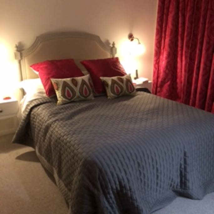 Double bed with ensuite shower room