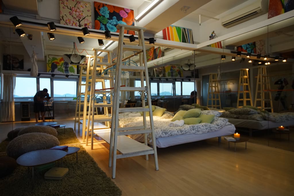Ample open storage space