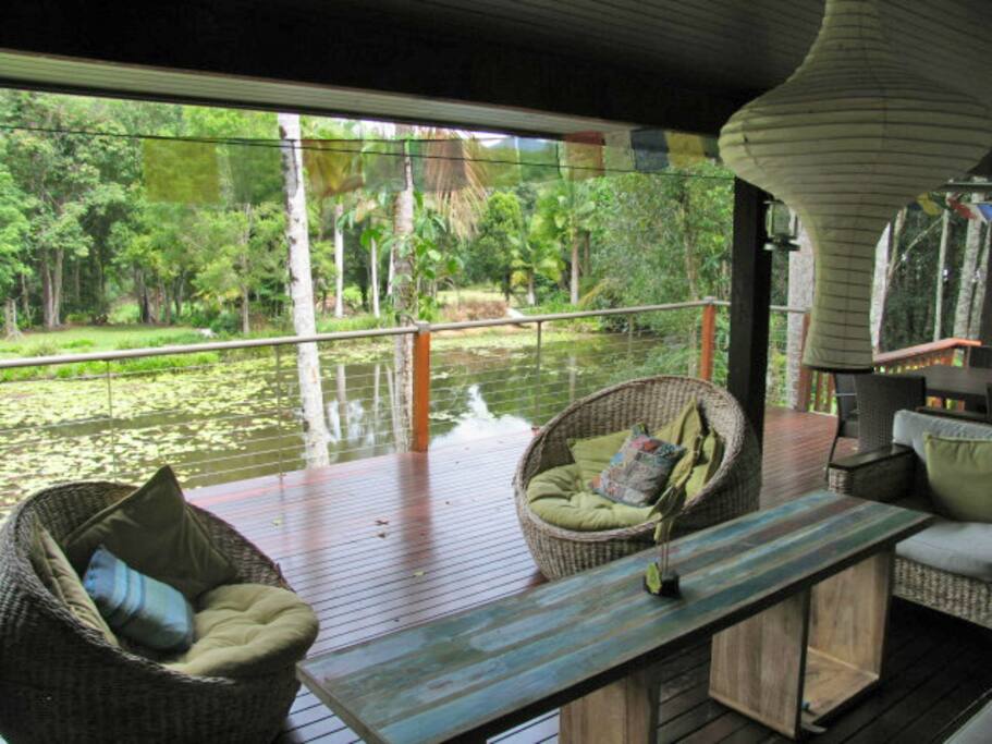 Verandah overlooking the water