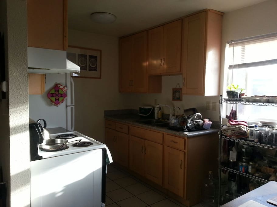 Vegetarian kitchen with filtered water on tap.