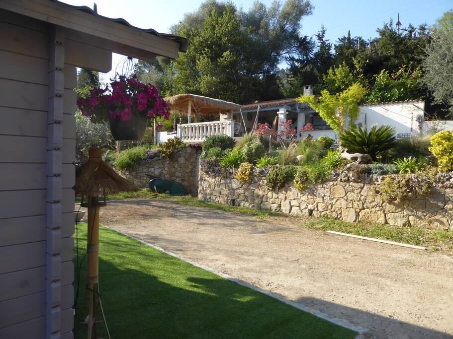 jeu de boules vu du chalet