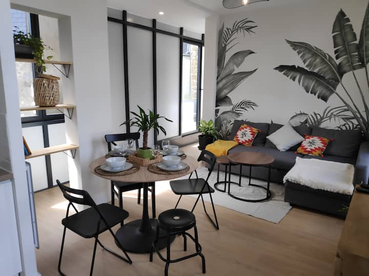 Jungle St-Malo  T2 45m²  50m beach with terrace