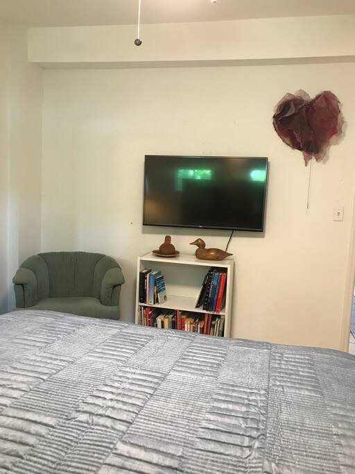 We have ROKU television with Netflix and HULU available along with hundreds of other possibilities. We do not have cable television.
