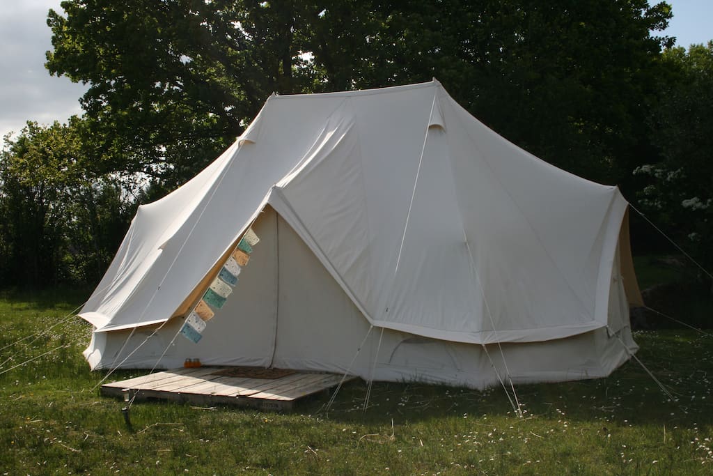 The Bell Tent in the evening sun