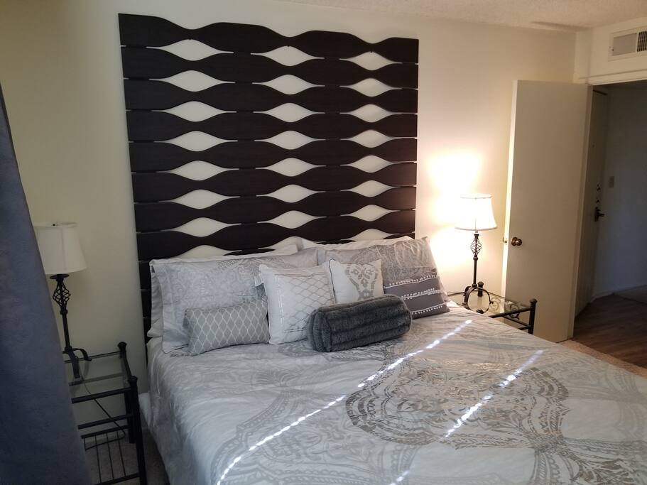 Bedroom with king sized bed