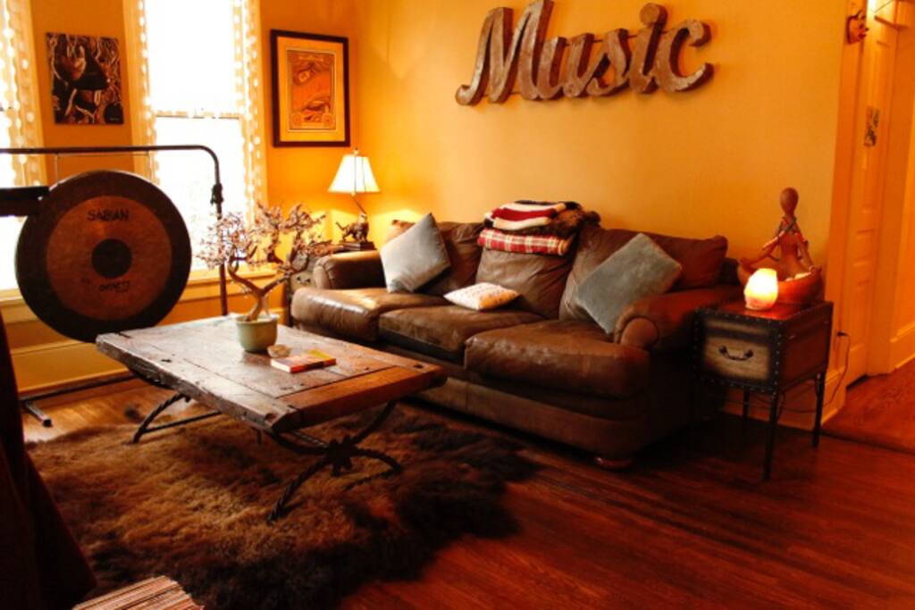 We call this the conversation lounge, friendly technology free space for socializing or reading a book