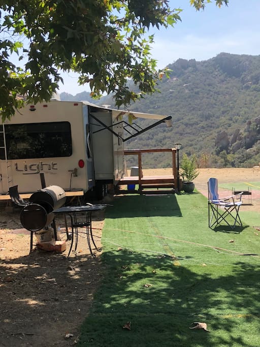 You are surrounded by the beautiful peaceful Santa Monica Mountains.
