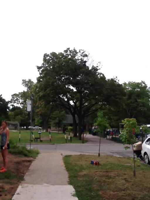 park across the street