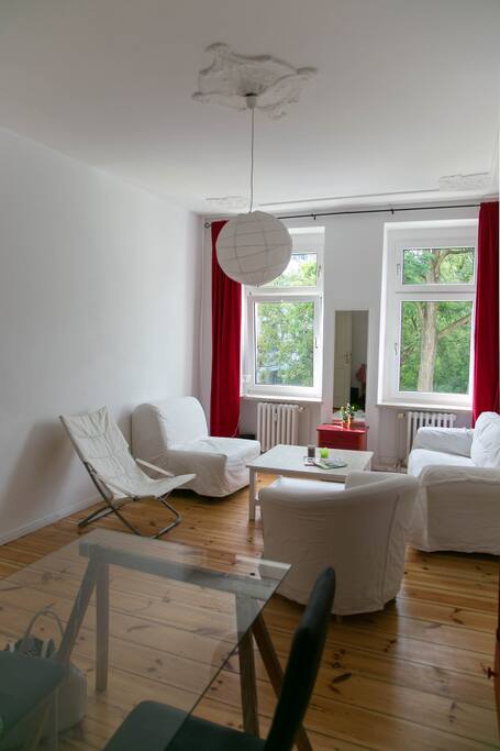 Bright living room facing south