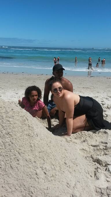 Building sand castles on Camps Bay