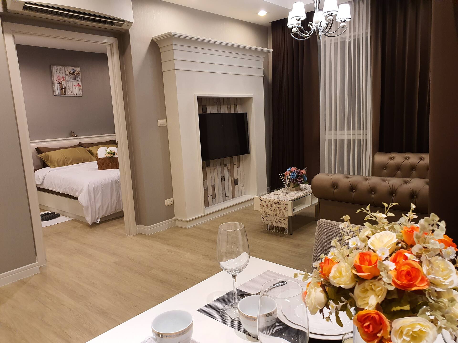 EXCLUSIVE Garden View suite Kitchen+WiFi @Bangsaen
