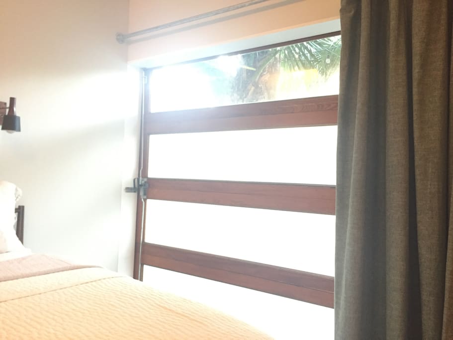 Enjoy the view of the palm trees through your window, or close the blackout curtains and sleep in.