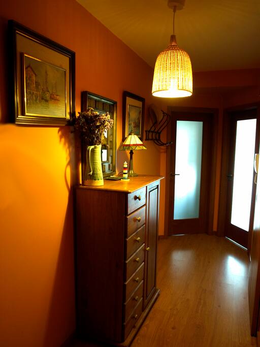 Pasillo de entrada. Acceso a baño, cocina y salón