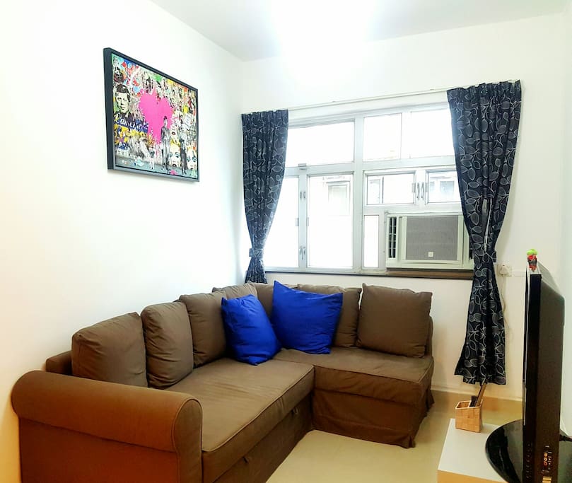 Newly renovated apartment - simple decoration with flexible sofabed for different needs
