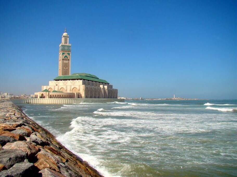 Vue sur mer et mosquée Hassan 2