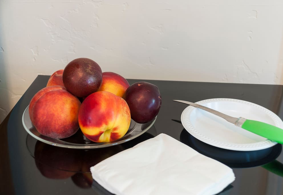 Fresh fruit when in season