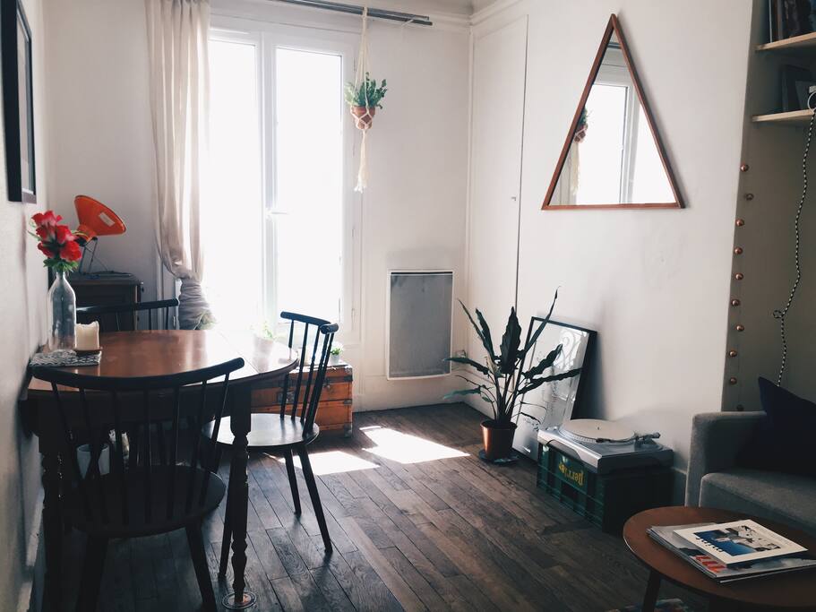 the sunny living room