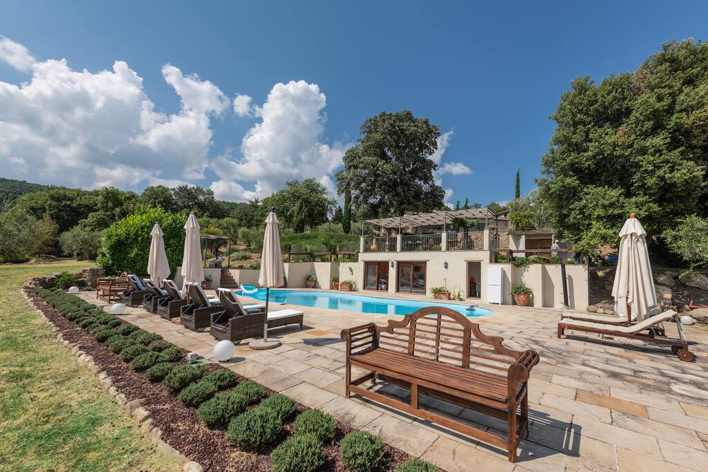 The pool ready for guests