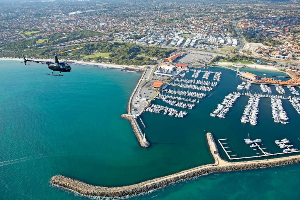 Aerial view of Hillarys Harbour.