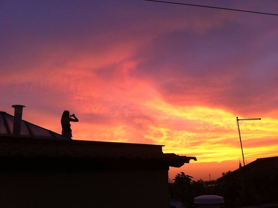 me on the roof...