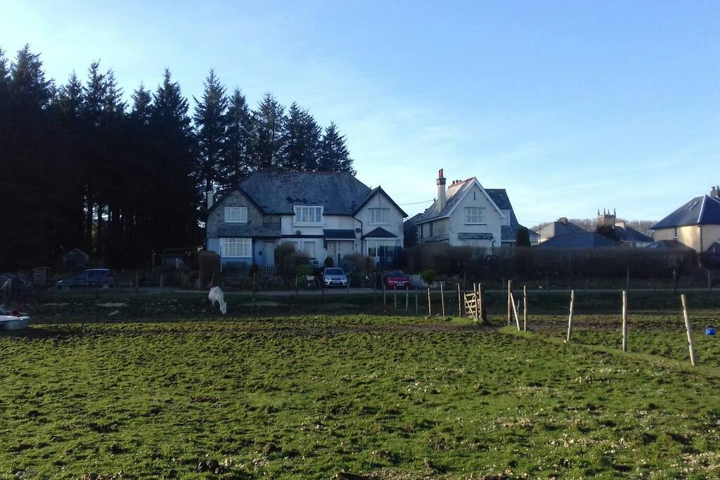 My cottage is the middle one of three.
