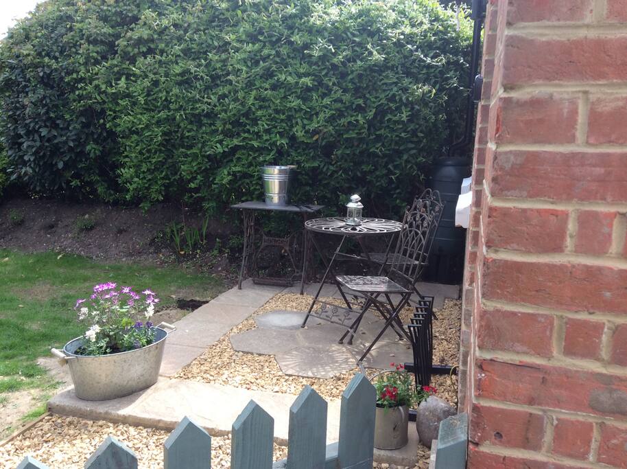 Terrace in garden