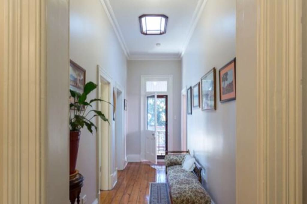 Hallway to your room and balcony