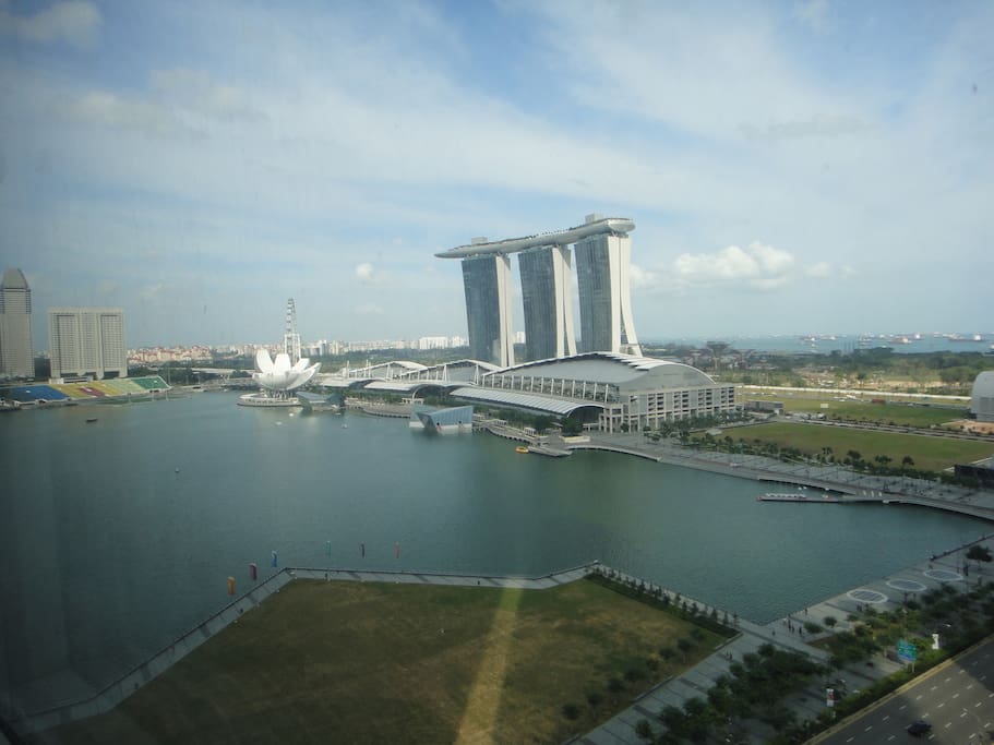Marina bay view frm the kitchen
