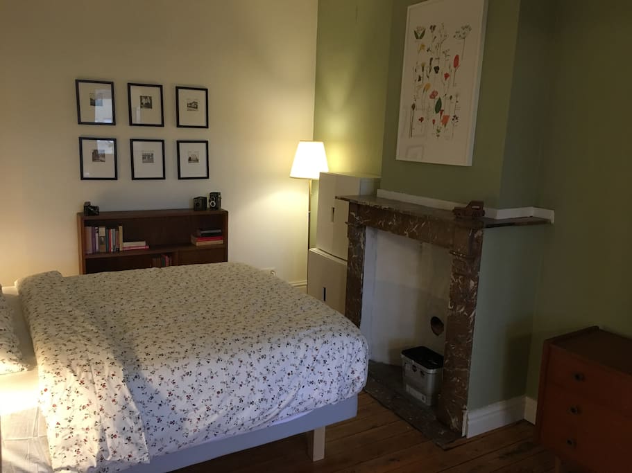 The bedroom.