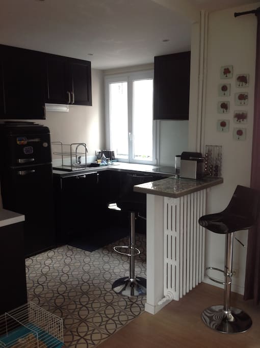 Cuisine ouverte sur le salon