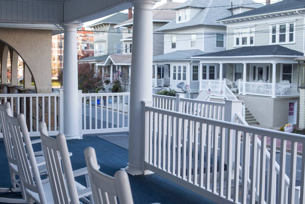 VIEW FACING ATLANTIC AVE. BEAUTIFUL RESTORED TURN OF THE CENTURY HOMES LINE THE STREET